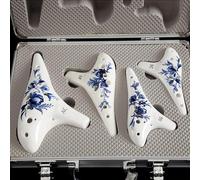 Instrumento Ocarina Adulto 4pcs Set 12 Hole Ocarina Alto Treble AC SF SG SC Retro Ceramics Flute Ocarina(AC)