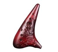 Instrumento Ocarina Adulto Ceramic Ocarina 12 Hole Alto C Key Music Flute Professional Smoked Ocarinas Xun Beginner Traditional(G)