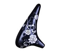 Instrumento Ocarina Adulto Ceramic Ocarina 12 Hole Alto C Key Music Flute Professional Smoked Ocarinas Xun Beginner Traditional(A)