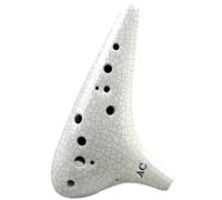 Instrumento Ocarina Adulto Ceramic Ocarina 12 Hole Alto C Key Music Flute Professional Smoked Ocarinas Xun Beginner Traditional(H)