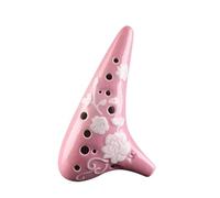 Instrumento Ocarina Adulto Ceramic Ocarina 12 Hole Alto C Key Music Flute Professional Smoked Ocarinas Xun Beginner Traditional(B)