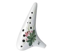 Instrumento Ocarina Adulto Ceramic Ocarina 12 Hole Alto C Key Music Flute Professional Smoked Ocarinas Xun Beginner Traditional(F)