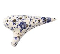 Instrumento Ocarina Adulto Ceramic Ocarina 12 Hole Classic Celadon Flower Pattern Alto AC Tones Flute Colored Glaze Handmade Tao Music Instrument