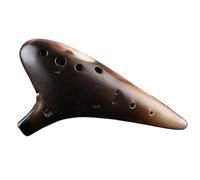 Instrumento Ocarina Adulto Ceramic Ocarina 12 Holes Smoked Burn Alto F Flute Music Instrument AF Tone Ocarina(A)