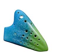 Instrumento Ocarina Adulto Ceramic Ocarinas 16 Holes Alto C Key AC Triple Ocarina Musical Instruments(B)