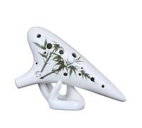 Instrumento Ocarina Adulto Ocarina 12-hole AC Tune Professional Performance 12 Middle Tone Beginner Smoked Pottery Xun Musical Instrument(Black bamboo)