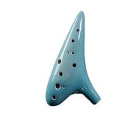 Instrumento Ocarina Adulto Ocarina 12-hole Alto C-tone Ocarina 12-hole Ceramic Ocarina Instrument(Blue)