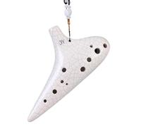 Instrumento Ocarina Adulto Ocarina 12 Holes AC Tuning Professional Beginner Smoked 12 Holes Alto Performance Level(White)