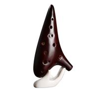 Instrumento Ocarina Adulto Ocarina 12 Holes Alto C Tune AC Smoked Ceramic Professional Production AC Tune(Fumigation)
