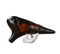 Instrumento Ocarina Adulto Ocarina 12AF Smoked Twelve-tone Af Professional Low-pitched Playing Ceramic Instrument