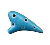 Instrumento Ocarina Adulto Ocarina 6-hole Beginner Mini Six-hole Flute Necklace Mini Pendant Small Ocarina Super High Pitch F Tune(Green crack)