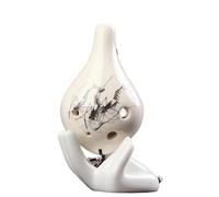 Instrumento Ocarina Adulto Ocarina 6 Hole Small Ocarina Alto C Tone Beginner Ocarina Ceramic(B)