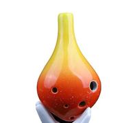 Instrumento Ocarina Adulto Ocarina Beginner 6 Hole Medium Tone Six Hole Flute Professional 12 Ceramic Xun Musical Instrument(Yellow)