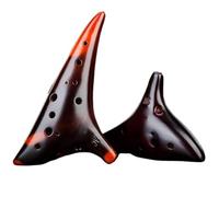 Instrumento Ocarina Adulto Ocarina Ceramics 12 Holes AC Smoked Burn Ocarina Flute Music Instrument
