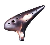 Instrumento Ocarina Adulto Ocarina Ceramics Music Instrument Clay 12 Holes Smoked Burn Alto F Flute AF Tone Ocarina(A)
