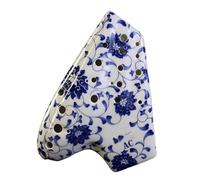 Instrumento Ocarina Adulto Ocarina Three-tube AC tune 3-tube Alto C Tune Smoked Ocarina Wide Range Professional Performance-level Instrument(A)