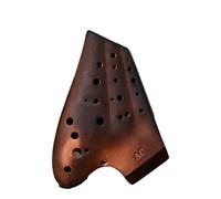 Instrumento Ocarina Adulto Ocarina Three-tube AC tune 3-tube Middle C Tune Purple Sand Smoked Ocarina Wide Range Professional Performance-level Instrument(B)