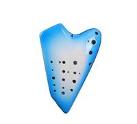 Instrumento Ocarina Adulto Ocarina Three-tube C-tone AC Ceramic Beginner Ocarina Instrument(Blue)