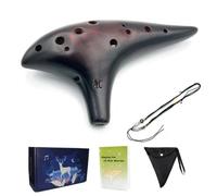 Instrumento Ocarina Adulto Ocarina12 Tones Alto C Ocarina Classic Flute Musical Instrument(Brown)