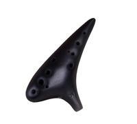 Instrumento Ocarina Adulto Original Pottery Ocarina 12 Holes AC Tune Black Pottery 12 Holes Middle Tone C Tune Beginner Professional Good Instrument