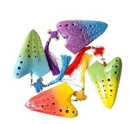 Instrumento Ocarina Adulto Professional Beginner Three-pipe Ocarina Alto C Tone Smoked Double-pipe Ocarina(C)