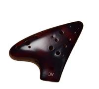 Instrumento Ocarina Adulto Smoked 12-hole AC Alto Double-tube Professional Performance Ocarina Double-tube Beginner Adult Instrument