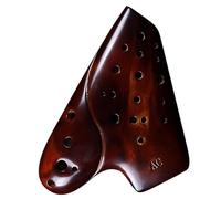 Instrumento Ocarina Adulto Three-tube AC ocarina Professional Performance Ocarina Instrument Smoked Alto C Wide Range Flute(Smoked)