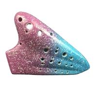 Instrumento Ocarina Adulto Three-tube Ocarina AC Alto C-tone Ceramic Smoked Professional Musical Instrument 3-tube Multi-tube Ocarina(H)