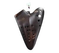 Instrumento Ocarina Adulto Triple Ocarina Alto C Porcelain Professional Smoked Ceramic Ocarinas Music Flute Instrument(Smoked)