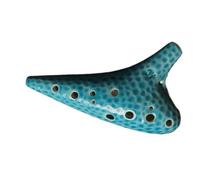 Instrumento Ocarina Adulto Wave Pattern Ceramics Ocarina 12 Holes Alto C Key AC Ethnic Teaching Ocarina Ethnic