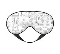 Instruments Performers Notes and Little Birds Eye Mask Sleep Mask for Men & Women Mask for Sleep with Easy Adjustable Strap Night Eye Cover for Travel