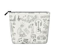 Instruments Performers Notes and Little Birds Print Makeup Bag, Toiletry Organizer,One Pack for Multiple Daily Uses, Business Trip Companion