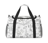 Instruments Performers Notes and Little Birds Travel Duffel Bag Weekend Bag Weekender Overnight Carry On Hand Bag Workout Sport Hospital
