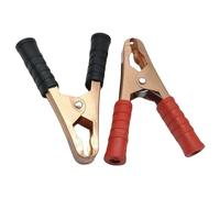 Insulated Alligator Clips, 100A Heavy Duty Crocodile Clip, 108MM Copper Car Battery Alligator Clamps, 2 Battery Charger Clamps, Insulated Electrical Testing Circuit Clamps, Jumper Clamps for Car