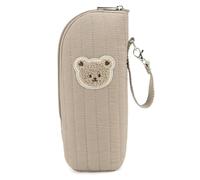 Insulated Baby Bottle Bag, Portable Bottle Warmer with Adorable Bear Design, Thermal Tote for Stroller & Diaper Bag, Keeps Drinks Warm or Cool On The Go