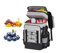 Insulated Backpack Cooler, Soft Cooler Backpack for Men Women, Reusable Portable Soft Ice Box Tote Cooling Bag for Camping Travel Hiking Beach Picnic School Lunch Work Outdoor