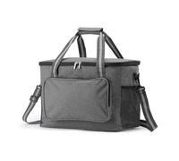 Insulated Bag 35L Large Capacity Watertight Folding Portable Cooler Bag with Pockets for Camping (Grey, 24L)