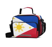 Insulated Bags National Flag Of The Philippines with Adjustable Shoulder Strap Simple Modern Lunch Box