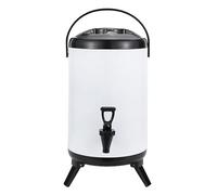 Insulated Beverage Dispenser, 304 Stainless Steel Hot & Cold Drink Server with Spigot, Thermal Pitcher for Tea Coffee Juice, 10L Capacity