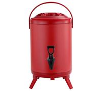 Insulated Beverage Dispenser, 304 Stainless Steel Hot & Cold Drink Server with Spigot, Thermal Pitcher for Tea Coffee Juice, 10L Capacity
