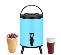 Insulated Beverage Dispenser, 4-8 Hour Insulated Hot and Cold Coffee Dispenser with Faucet, Suitable for Hot Water, Tea, Coffee, Milk, and Juice(Blue,6L)
