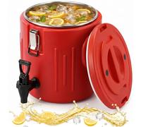 Insulated Beverage Dispenser - Stainless Steel Drink Dispenser, 6L Cold and Hot Beverage Dispenser, for Holding Iced Milk,Tea Coffee, Fruit Tea in Summer, and for Holding Hot Tea in Winter