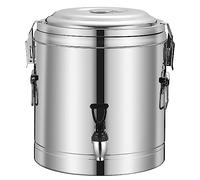 Insulated Beverage Dispenser with Tap, Hot Drink Server for Catering Office Restaurant Buffet, 2.5 Gallon