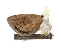 Insulated Bird Nest, Anti Pecking House, 7.28x5.51 Inches Aviary Shelter with Warm Lining, Soft Cotton Fiber Habitat, Cage Nest with Secure Hanging Design, Winter Refuge for Canary and Finch