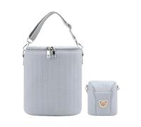 Insulated Bottle Bag - Aluminum Foil Polyester 18x10x20cm | Portable Breast Milk Cooler With Handle, Travel Storage For Stroller, Food Holder | Bottle Organizer