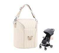 Insulated Bottle Bag for Toddlers, with Handle, Lightweight and Insulated, Breast Milk Cool Bag, Bottle Organiser, for Daily Travel, Child Care, Outdoor, Walk, Family Trip, Breast Milk, khaki, see