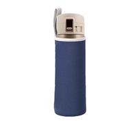 Insulated Bottle Holder - Portable Elastic Foam Rubber Cozy Sleeve, Strong Protective Cover with Handle, Easy Wash Shoulder Strap Carrier | Can Cooler Sleeve for Soda Beer Water Walking Hiking Sports