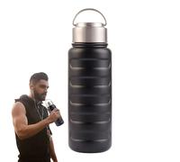 Insulated Bottle - Stainless Steel Liquid Container, Portable 1 Litre Bottle for On the Go Hiking Camping Travel