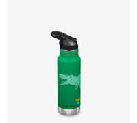 Klean Kanteen Kids Water Bottle with Straw | Insulated 350ml Drinks Bottle | 100% Leakproof | Flip and Seal Sports Lid | Childrens Metal Flask | Durable & BPA Free | Stainless Steel | Dino Skate