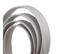 Insulated Braid Sleeving 2mm - 50mm Tight Expandable Cable Wire Sleeve Flame-retardant Nylon Braided Mesh Sheath Tube(Grey,40mm,15 Meters)